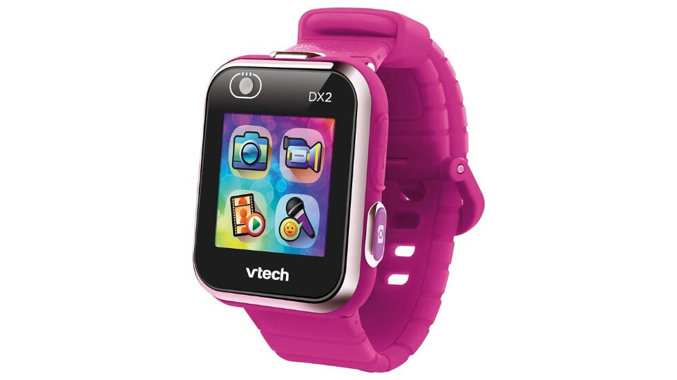 Reloj inteligente para niños de color rosa.