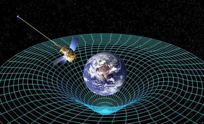 La sonda 'Gravity Probe-B' ha medido con máxima precisión el efecto del planeta Tierra en la curvatura del espacio-tiempo. / NASA