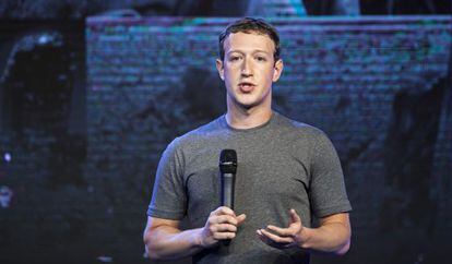 Mark Zuckerberg en una conferencia en India en octubre.
