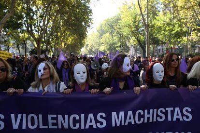 Manifestación en Madrid el pasado 7 de noviembre contra la violencia de género.
