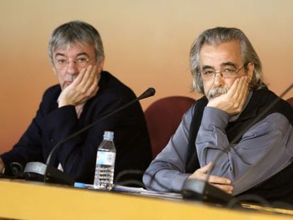 Gregorio Gordo y Ángel Pérez, durante la rueda de prensa celebrada hoy