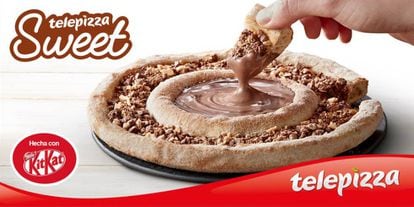 La nueva Telepizza Sweet con trozos de KitKat.