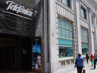 Sede hist&oacute;rica de Telef&oacute;nica en la Gran V&iacute;a madrile&ntilde;a.