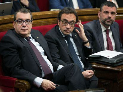 El consejero Jordi Jan&eacute;, junto a Josep Rull y Santi Vila.