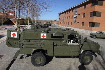 Ambulancia blindada RG-31 del Ejército de Tierra español donada a Ucrania.
