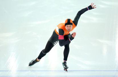 Michel Mulder, oro en patinaje de velocidad. 