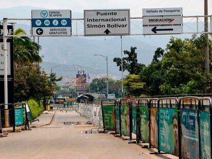 Vista del puente internacional Simón Bolívar, el principal paso fronterizo entre Colombia y Venezuela, el pasado lunes.