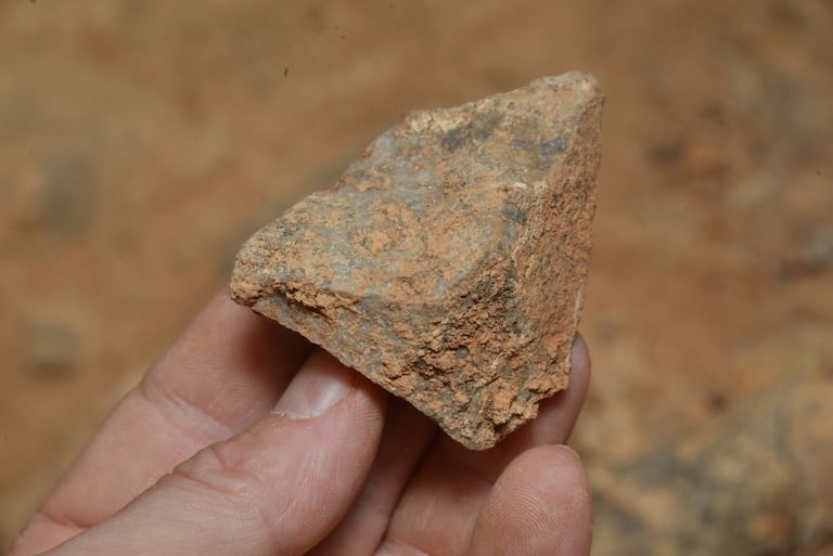 Una de las herramientas de hace 600.000 años halladas en la Gran Dolina de Atapuerca (Burgos).
