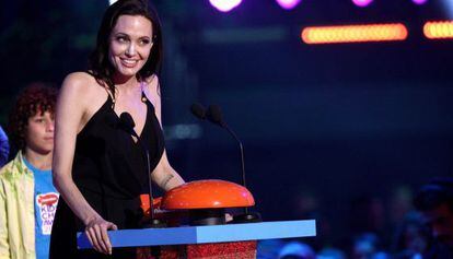 Angelina Jolie, durante su discurso.