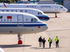 Aviones de Airbus en Rostock (Alemania) en septiembre pasado a la espera de poder ser entregados a varias aerolíneas asiáticas.