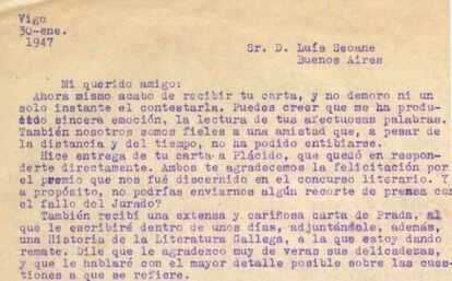 Una de las cartas digitalizadas