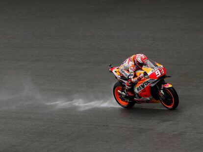 Marc Márquez, durante la clasificación del GP de Malasia.