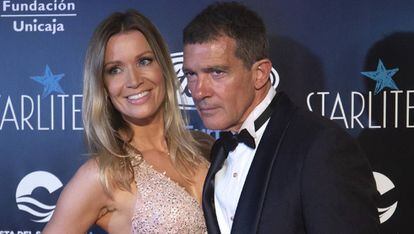 Antonio Banderas y Nicole Kimpel, este domingo.