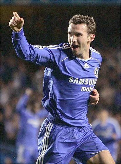 Shevchenko, en un partido del Chelsea