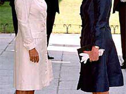 Ana Botella recibe en el Museo del Prado a Laura Bush.