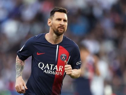 Messi, en el Parque de los Príncipes, el 3 de junio.