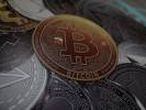 A bitcoin logo is seen at a facility of the Youth and Sports Ministry in Caracas