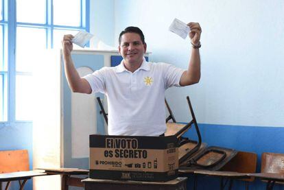 Fabricio Alvarado en las elecciones de este domingo. 