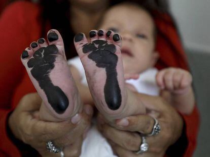 Una bebé en el hospital Erazmo Meoz de Cúcuta.