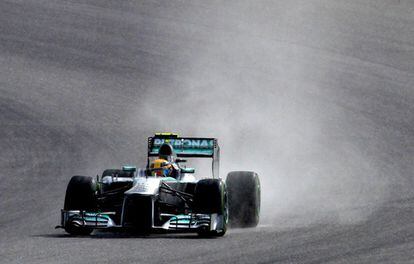 Lewis Hamilton, durante la sesión clasificatoria.