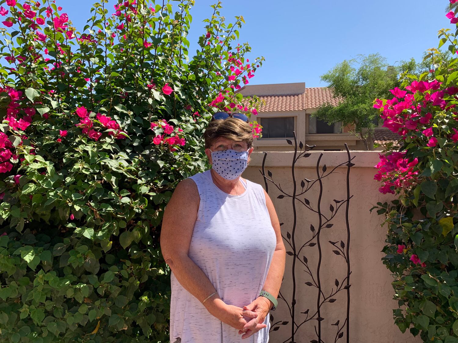 Peg Bohnert, en su casa de Scottsdale, Arizona.