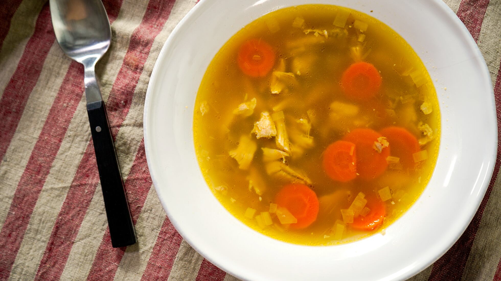 Sopa de pollo para estómagos fatigados-image