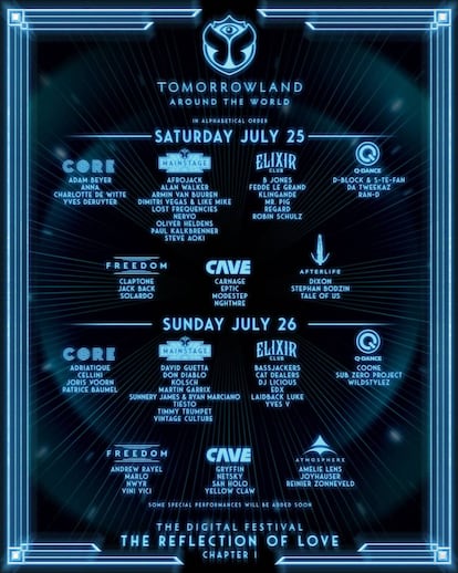 Cartel de 'Tomorrowland Around the Wordl'.