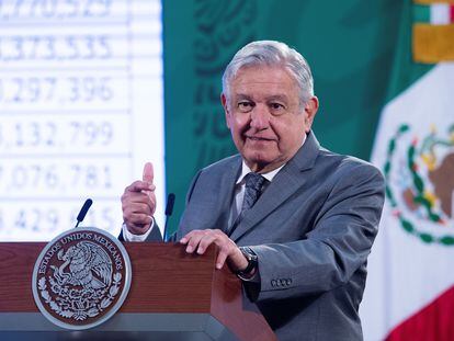 El presidente Andrés Manuel López Obrador, en su conferencia de prensa del martes.