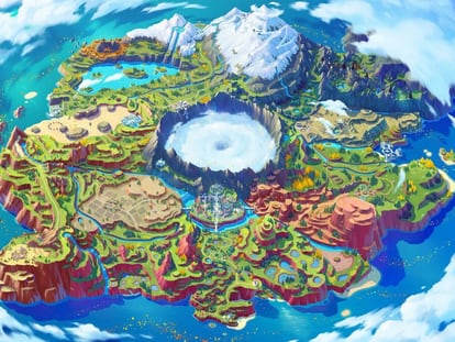 Mapa de la nueva región de 'Pokémon' inspirada en España