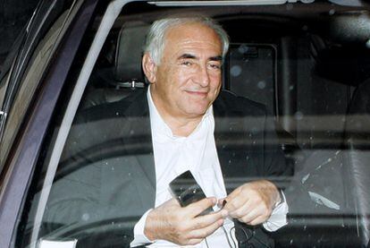 Dominique Strauss-Kahn, antes de prestar declaración.