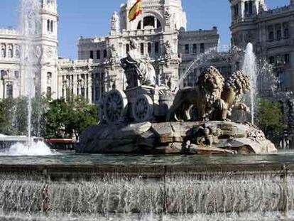 La plaza de Cibeles, donde el Madrid celebra sus triunfos.