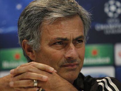 Mourinho, ayer durante la rueda de prensa