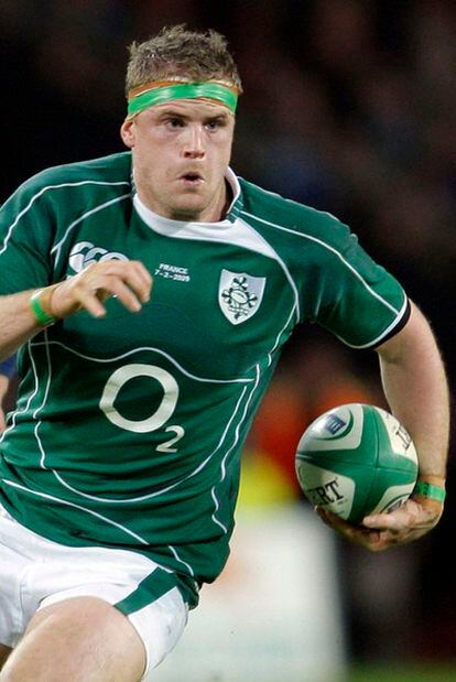 El jugador de rugby irlandés Jamie Heaslip.