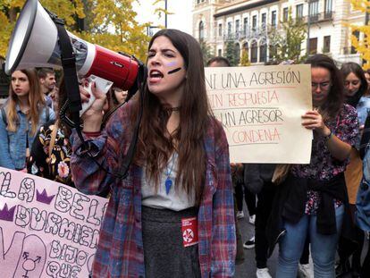manifestación contra la violencia de género en Granada en noviembre de 2017.