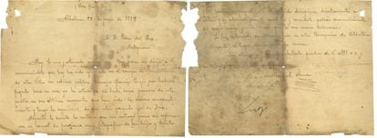 Carta notificando fusilamiento de Francisco García.