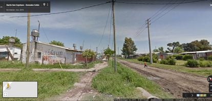 El barrio San Cayetano de La Matanza, en Google Street View.