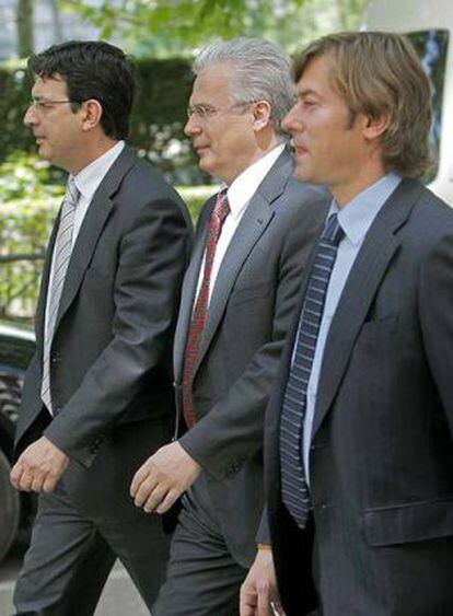 Andreu, Garzón y Pedraz, en una foto de archivo.