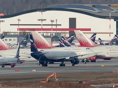 Aeronaves de la compañía Rossiya en el aeropuerto Sheremétievo de Moscú, en una imagen de archivo.