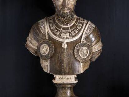 Busto de Carlos V (hacia 1555), obra de Leone y Pompeo Leoni.