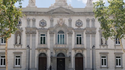 Fachada del Tribunal Supremo, en Madrid.
