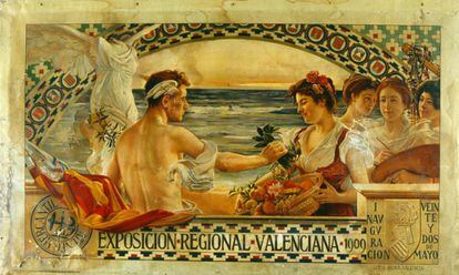 Cartell de l'exposició regional valenciana del 1909.  