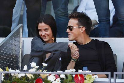 Victoria Marichalar y Gonzalo Caballero, en el Open Tenis de Madrid, en mayo.
