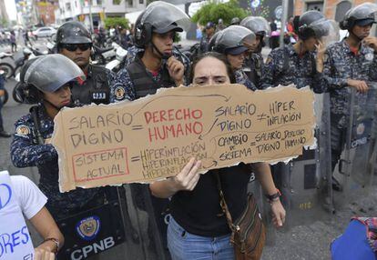 Imagen de una protesta en Caracas.