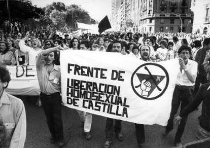 El Frente de Liberación Homosexual de Castilla lideró la manifestación. 