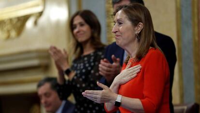 La presidenta del Congreso, Ana Pastor, este jueves durante la última sesión del Congreso. En vídeo, el discurso de despedida de Ana Pastor.