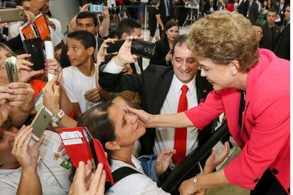 Dilma Rousseff en un acto este 9 de marzo.