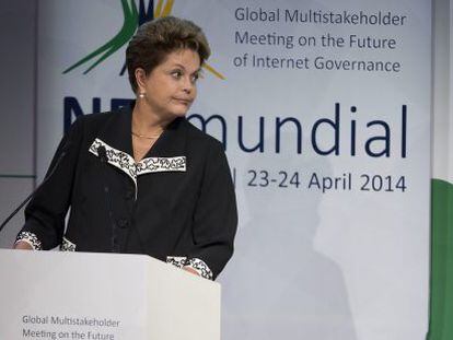 La presidenta de Brasil, Dilma Rousseff, este mi&eacute;rcoles en S&atilde;o Paulo.