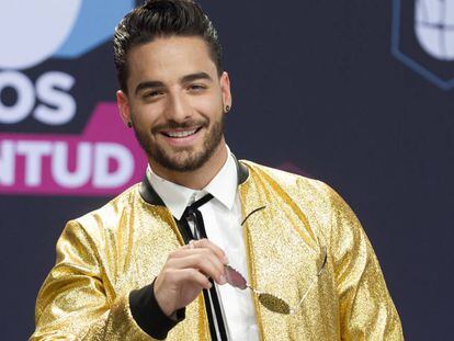 El cantante colombiano Maluma en los Premios Juventud el pasado 6 de julio en Florida (EE.UU.).