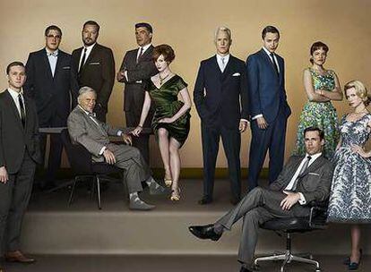 Los protagonistas de <i>Mad Men,</i> serie premiada en los Emmy.