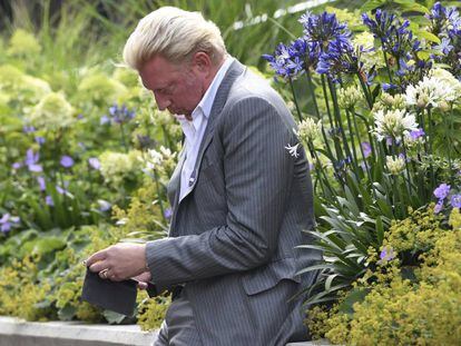 El extenista Boris Becker, este mi&eacute;rcoles en Wimbledon.